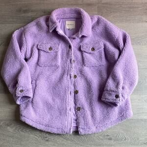 Thread and Supply Purple Faux Sherpa jacket